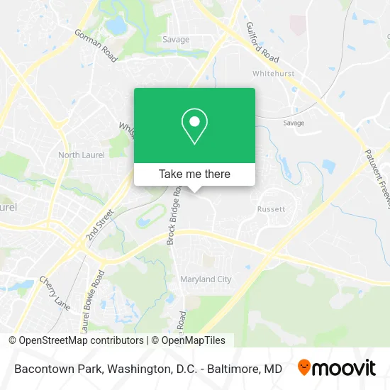 Bacontown Park map