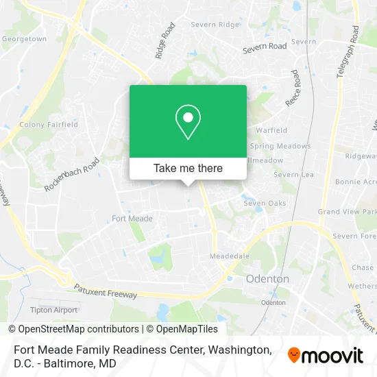 Mapa de Fort Meade Family Readiness Center
