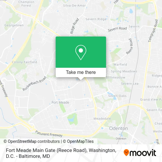 Mapa de Fort Meade Main Gate (Reece Road)