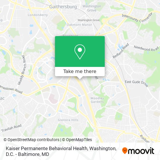 Kaiser Permanente Behavioral Health map