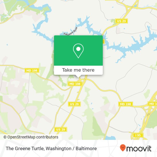 The Greene Turtle map