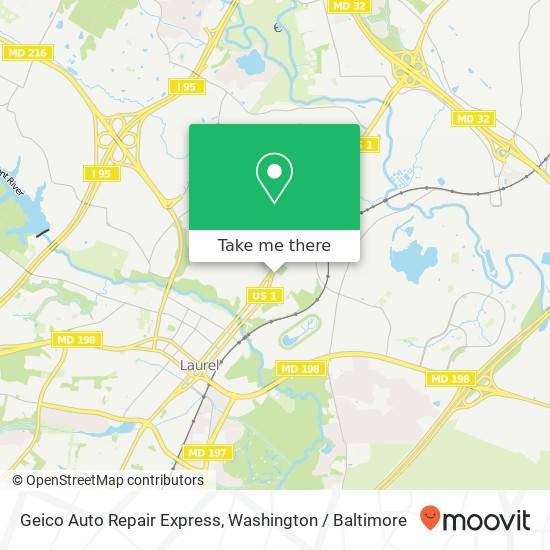 Mapa de Geico Auto Repair Express