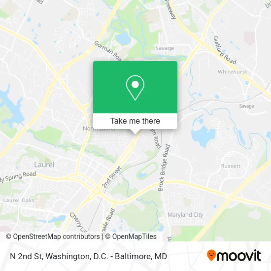 N 2nd St map
