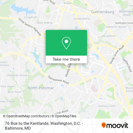 Mapa de 76 Bus to the Kentlands