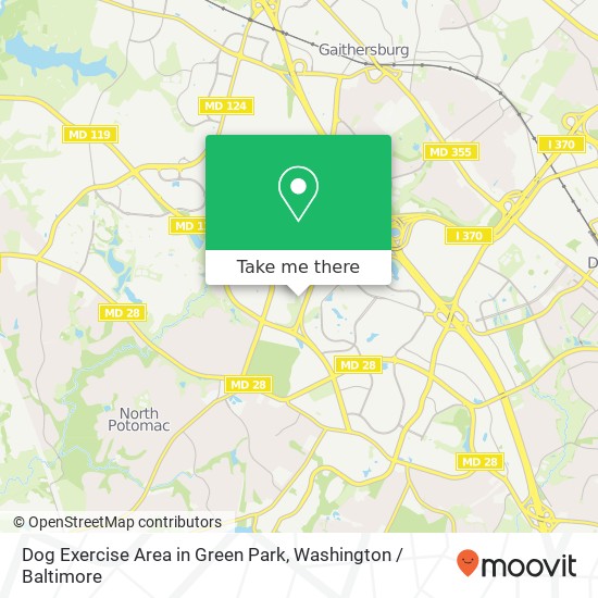 Mapa de Dog Exercise Area in Green Park