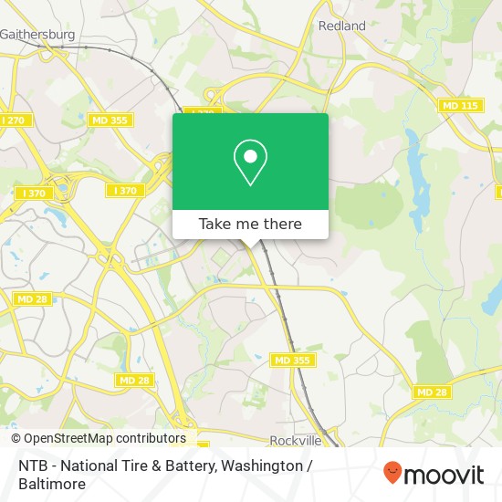 Mapa de NTB - National Tire & Battery