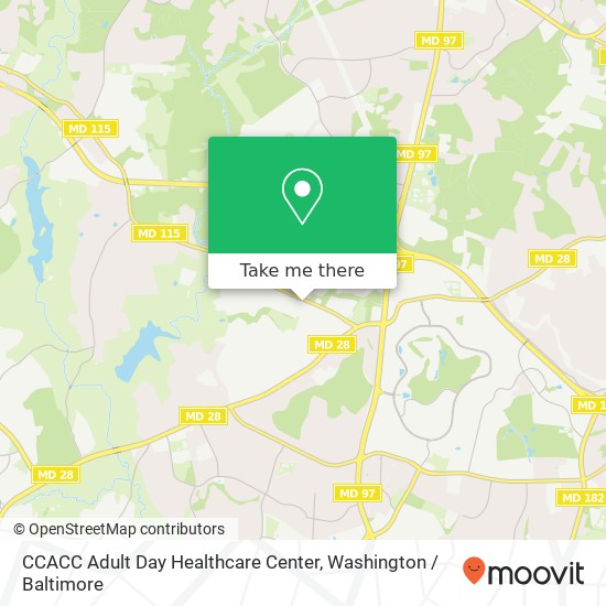 CCACC Adult Day Healthcare Center map