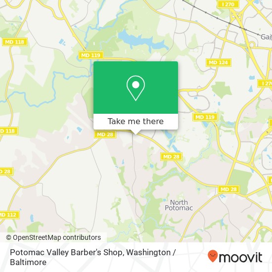 Mapa de Potomac Valley Barber's Shop