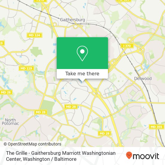 Mapa de The Grille - Gaithersburg Marriott Washingtonian Center