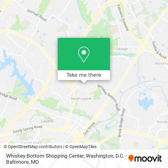 Whiskey Bottom Shopping Center map