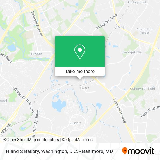 H and S Bakery map