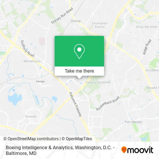 Boeing Intelligence & Analytics map