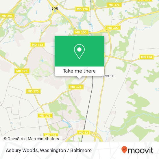 Mapa de Asbury Woods