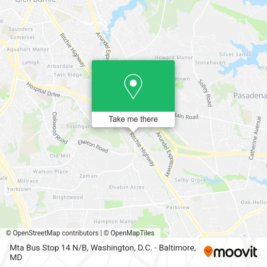 Mta Bus Stop 14 N/B map