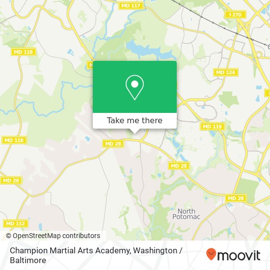 Mapa de Champion Martial Arts Academy