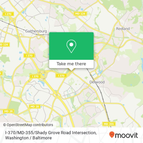 I-370 / MD-355 / Shady Grove Road Intersection map