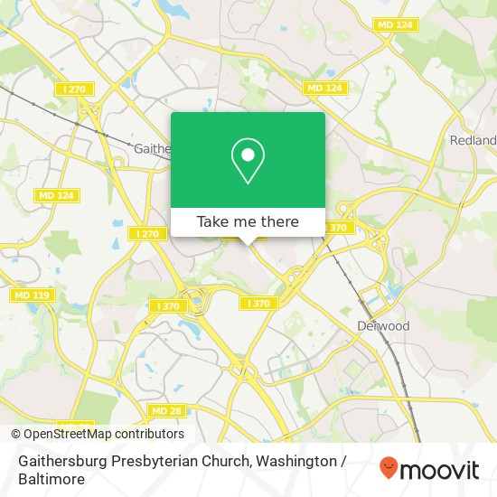Gaithersburg Presbyterian Church map
