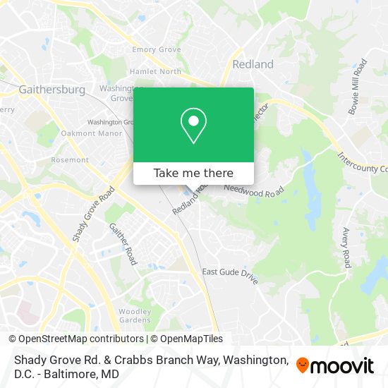 Shady Grove Rd. & Crabbs Branch Way map