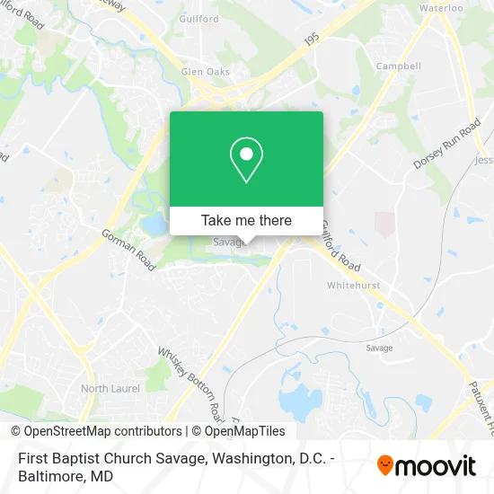 First Baptist Church Savage map