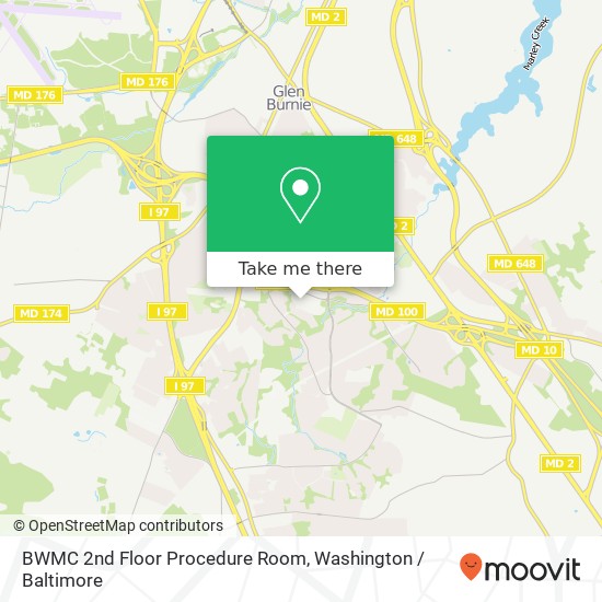 BWMC 2nd Floor Procedure Room map