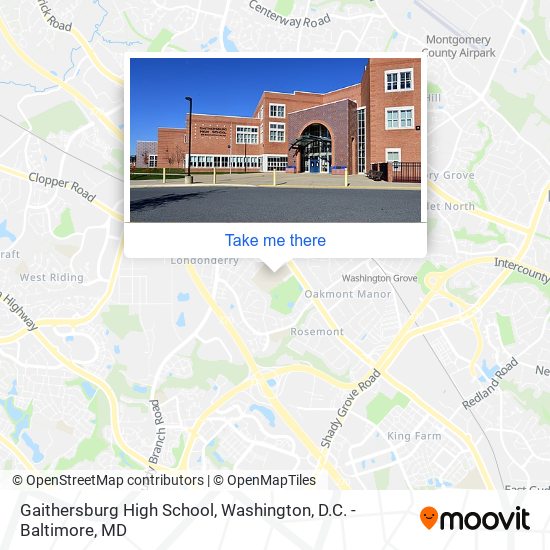 Gaithersburg High School map