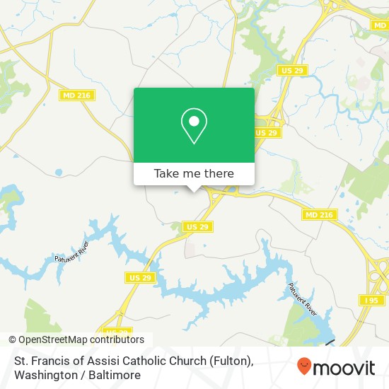 Mapa de St. Francis of Assisi Catholic Church (Fulton)