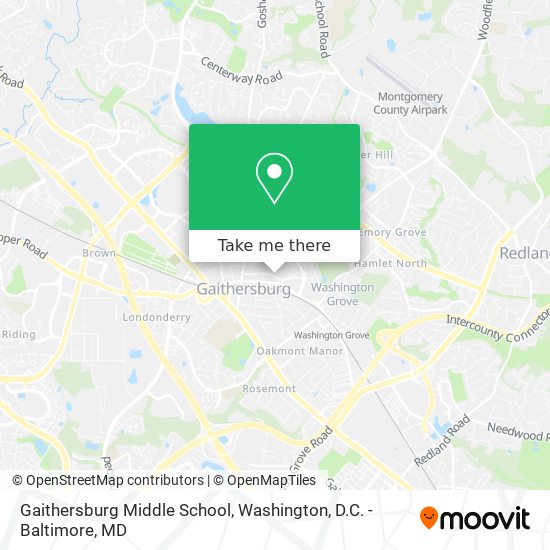 Gaithersburg Middle School map