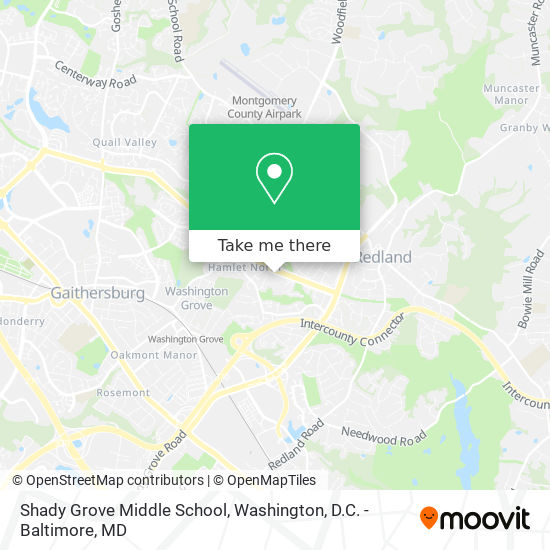 Shady Grove Middle School map