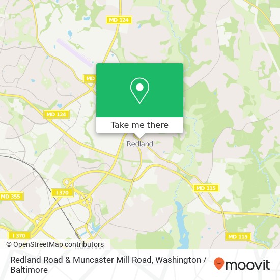 Mapa de Redland Road & Muncaster Mill Road