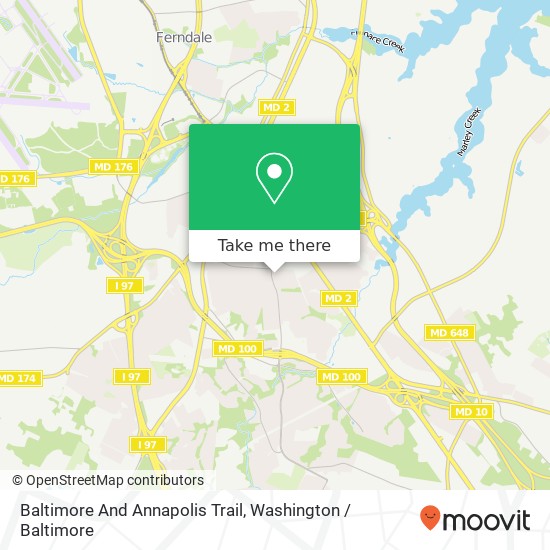 Baltimore And Annapolis Trail map