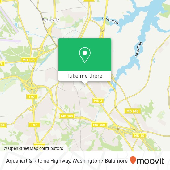Aquahart & Ritchie Highway map