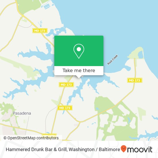 Mapa de Hammered Drunk Bar & Grill