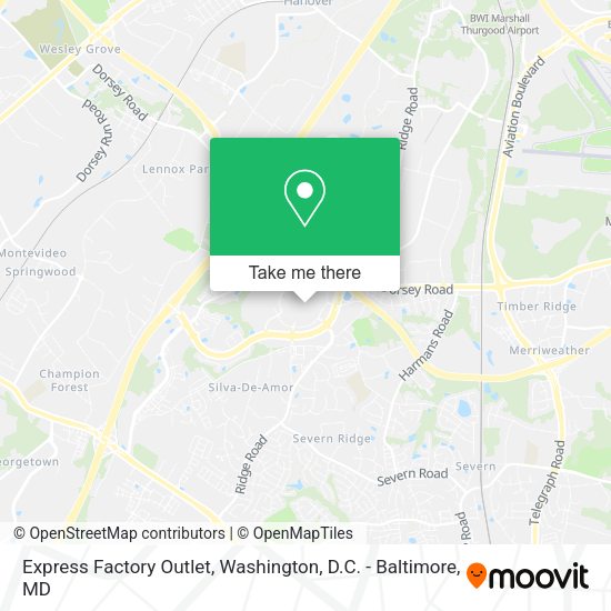 Express Factory Outlet map