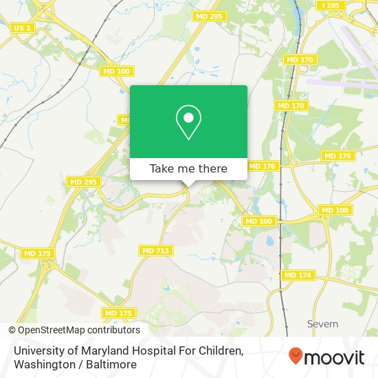 University of Maryland Hospital For Children map
