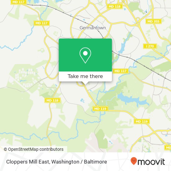 Mapa de Cloppers Mill East