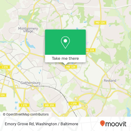 Emory Grove Rd map