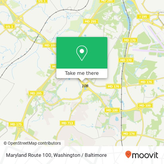 Mapa de Maryland Route 100