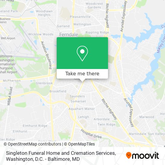 Singleton Funeral Home and Cremation Services map