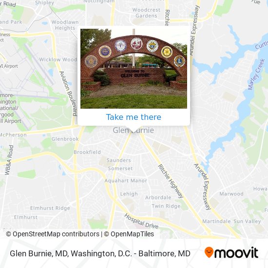 Mapa de Glen Burnie, MD