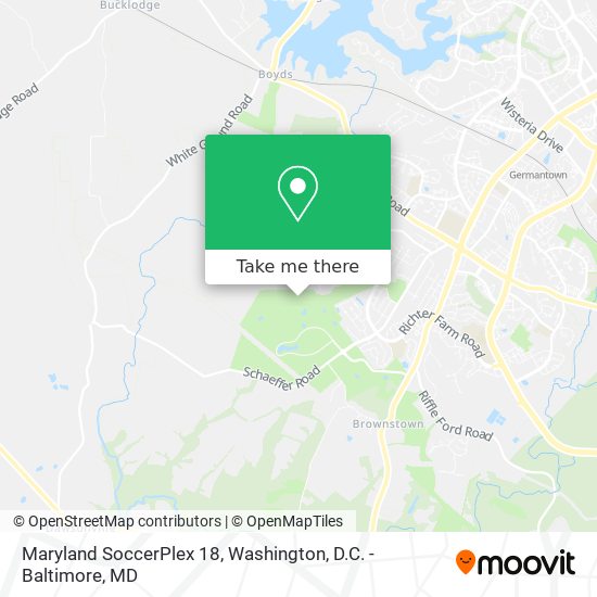 Maryland SoccerPlex 18 map