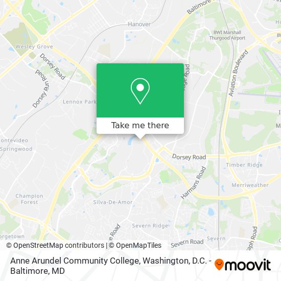 Mapa de Anne Arundel Community College