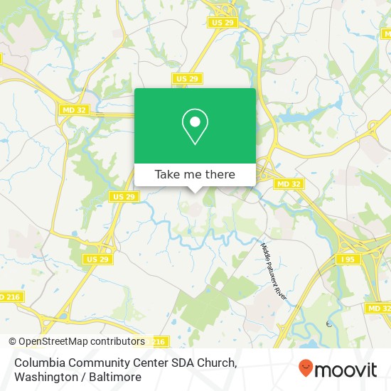Mapa de Columbia Community Center SDA Church