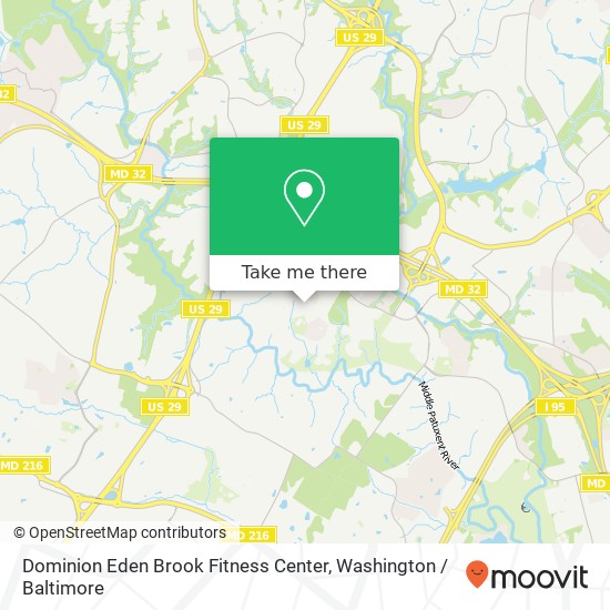 Dominion Eden Brook Fitness Center map