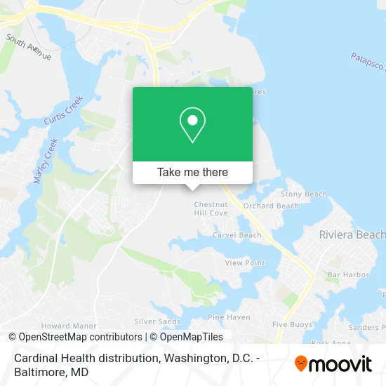 Mapa de Cardinal Health distribution