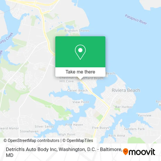 Detrich's Auto Body Inc map