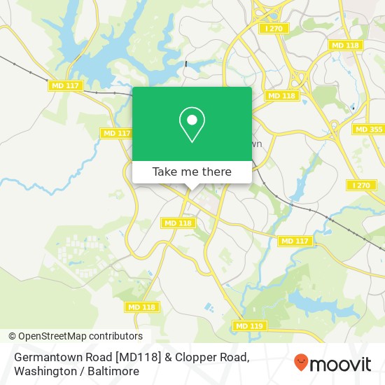 Germantown Road [MD118] & Clopper Road map