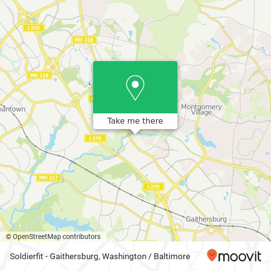 Mapa de Soldierfit - Gaithersburg