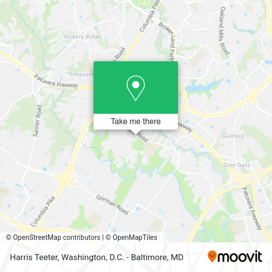 Mapa de Harris Teeter