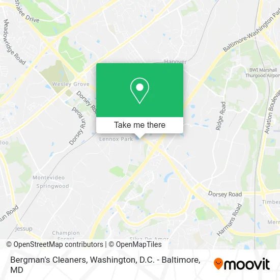 Bergman's Cleaners map