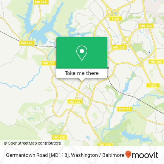 Mapa de Germantown Road [MD118]